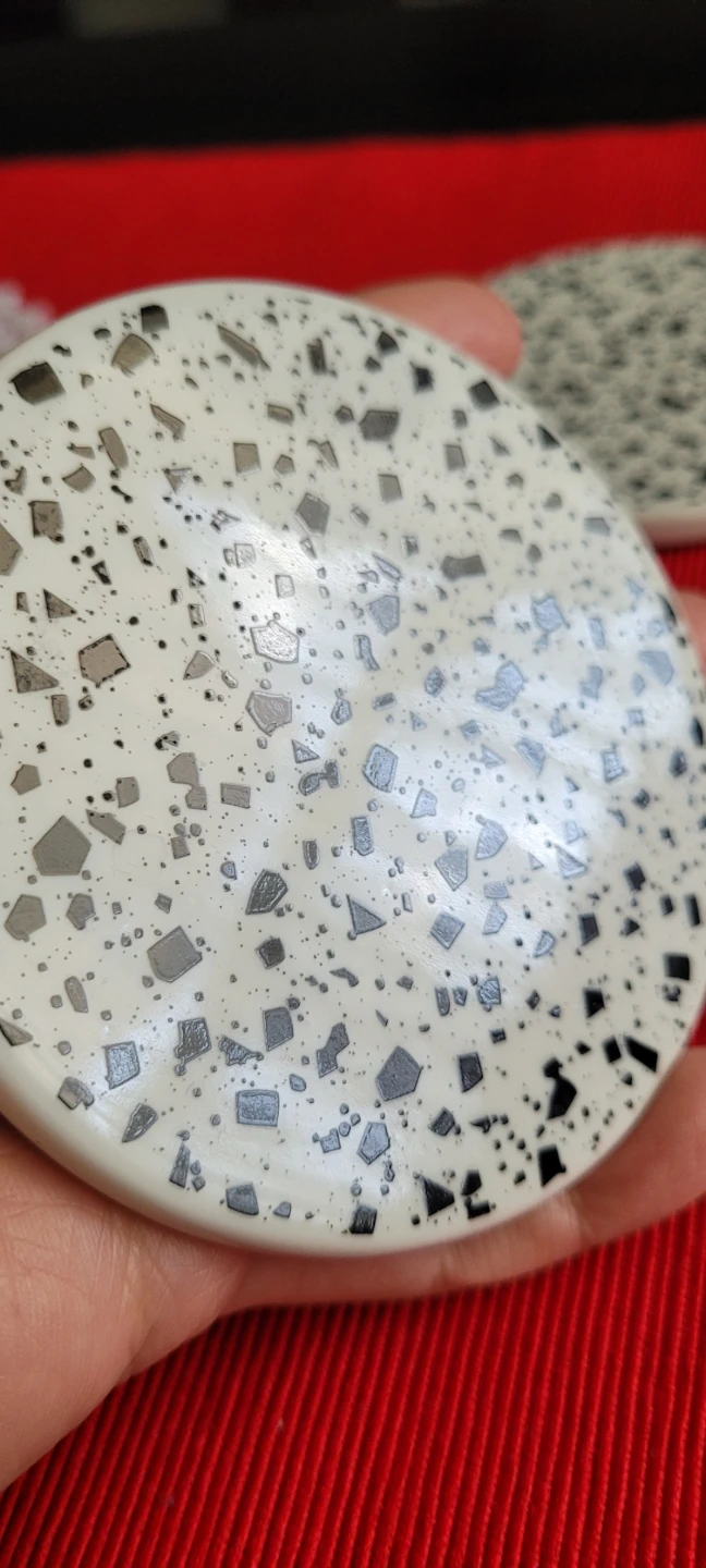 New Set of 4 Round Terrazzo Coasters - photo 4