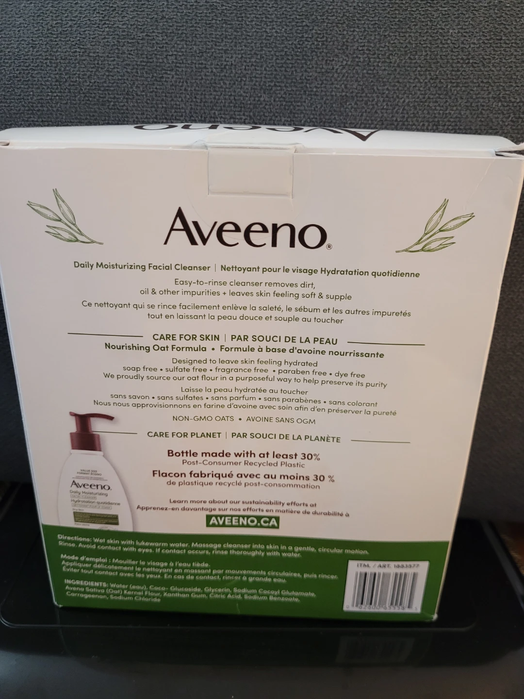 Aveeno Daily Moisturizing Facial Cleanser 2 x 354 mL - photo 2