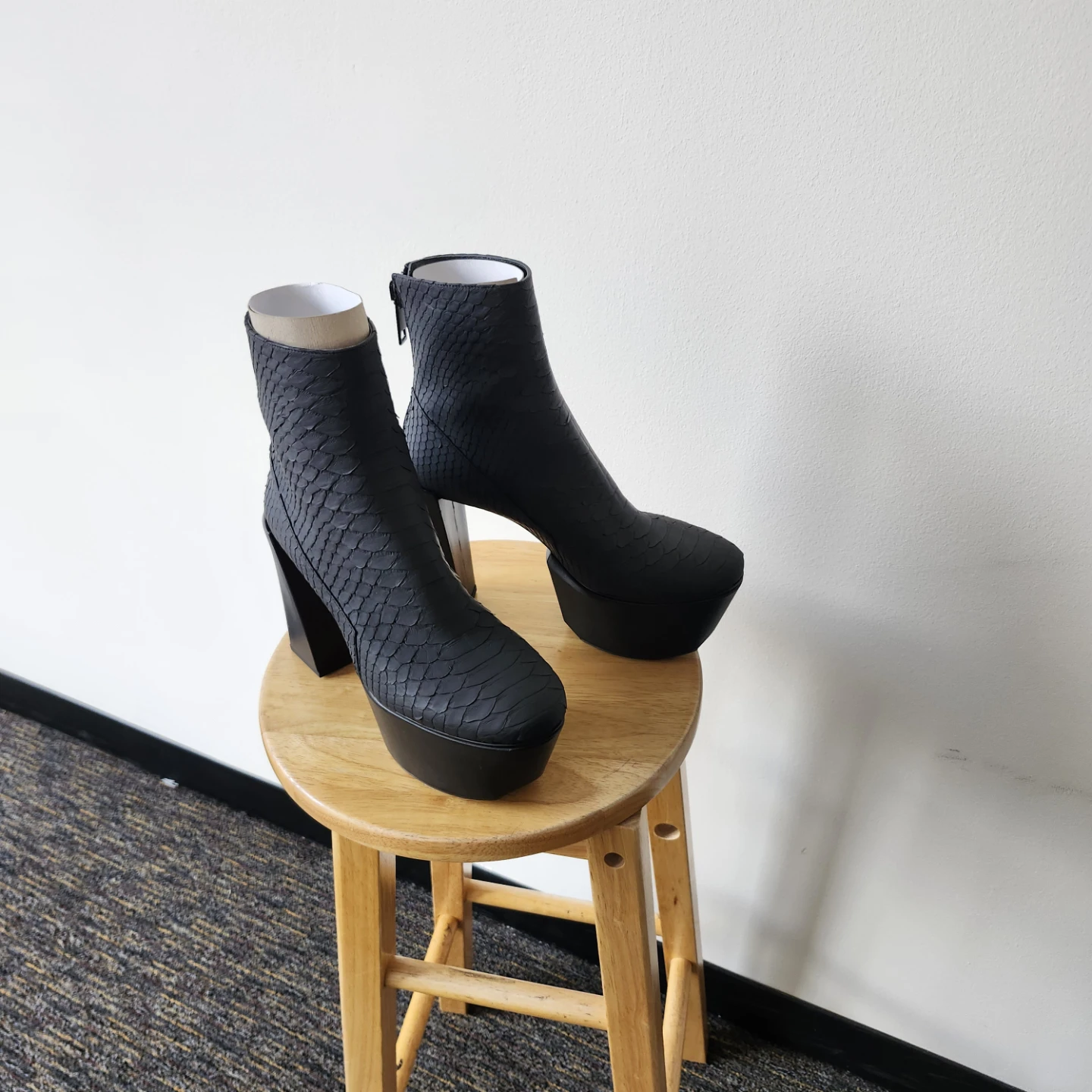 HAIKI Black Platform Chunky Heel Boots - photo 2