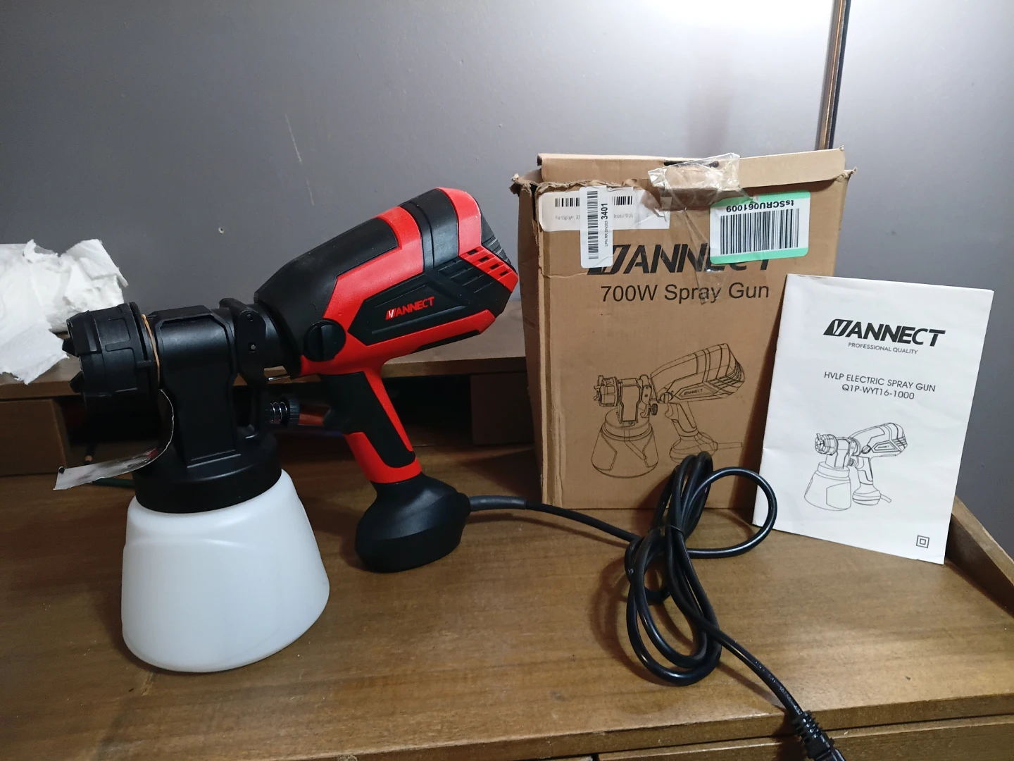 Vannect 700W Electric Spray Gun QTP-WY1F-1800