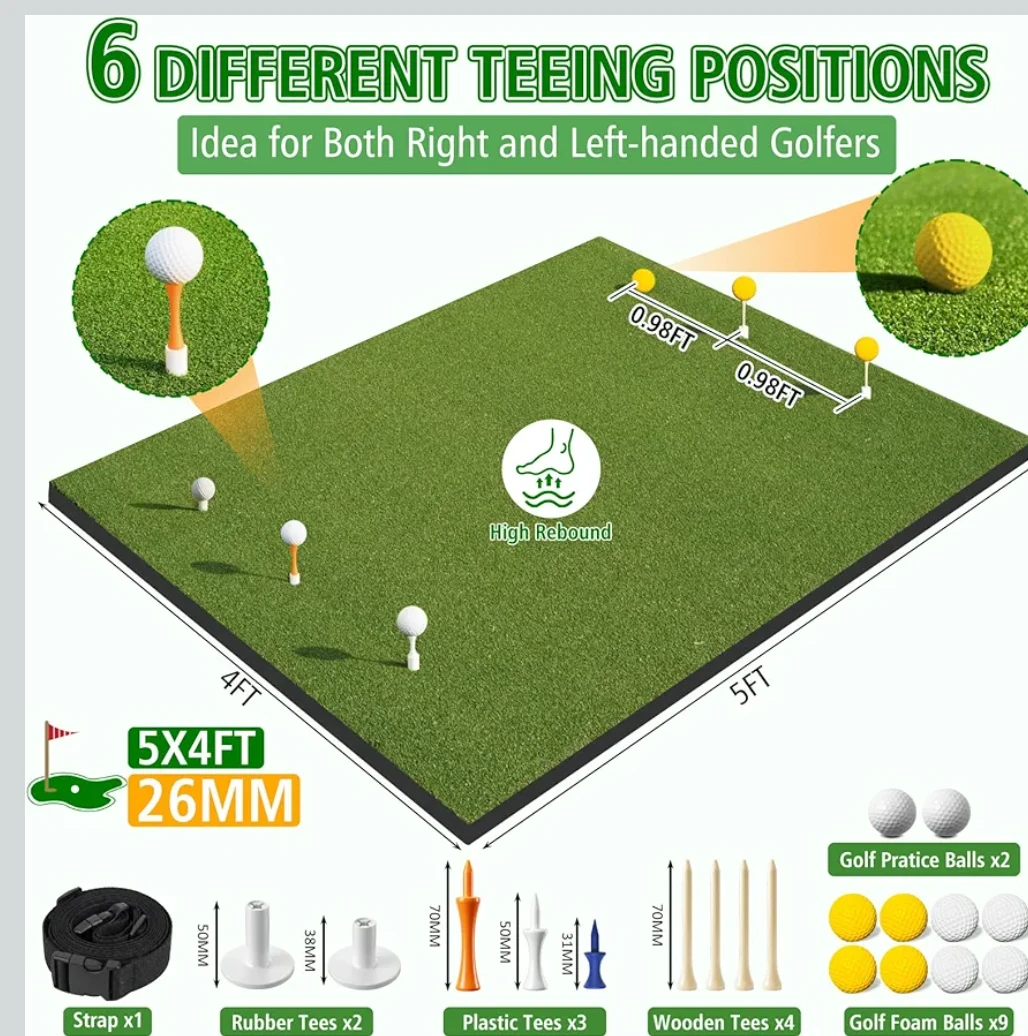 Golf Practice Mat with Tees and Balls - photo 2