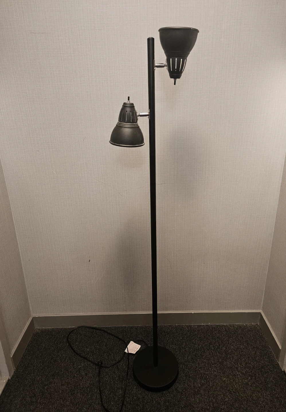 Black Double Head Floor Lamp