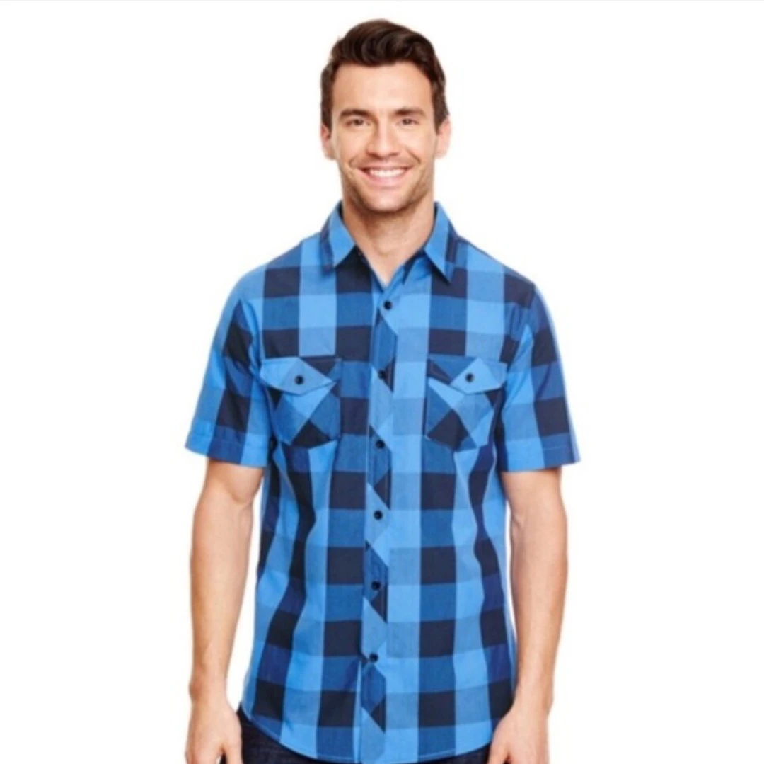 Burnside Boys XL Short Sleeve Plaid Shirt