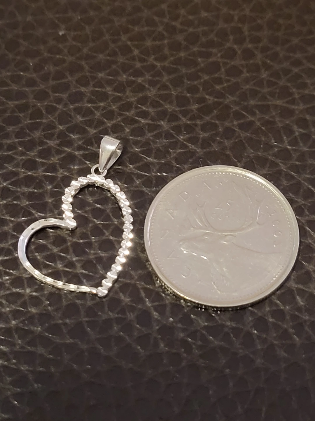18K White Gold Heart Pendant - photo 2