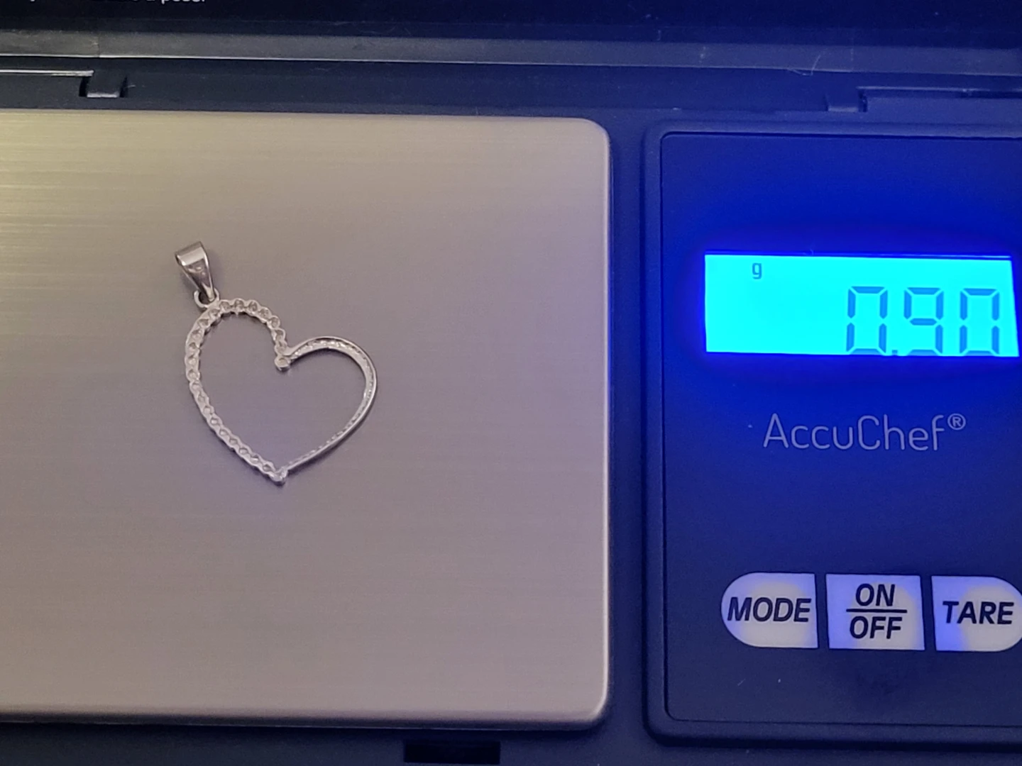 18K White Gold Heart Pendant - photo 3