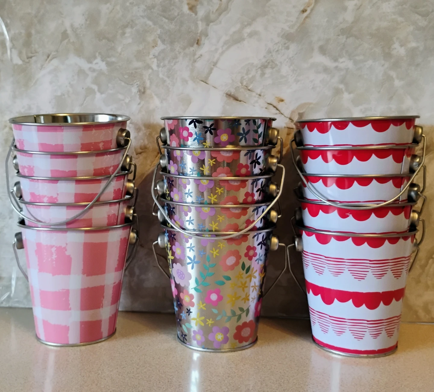ASSORTMENT OF COLORFUL METAL MINI BUCKETS (47 TOTAL) - photo 2