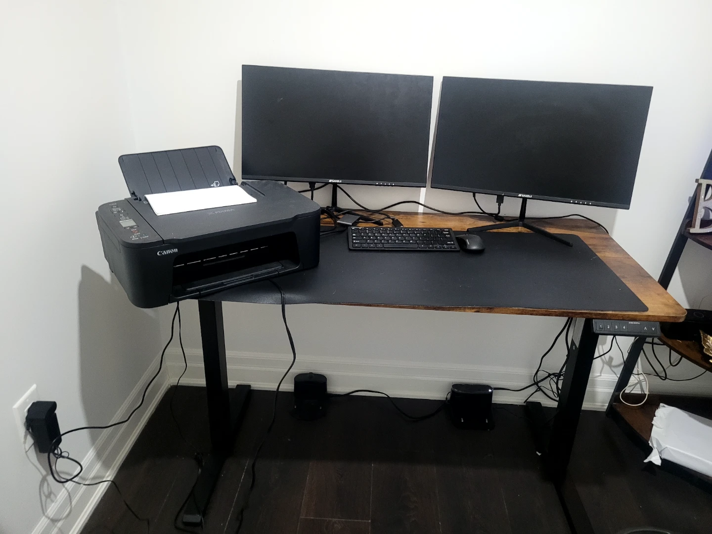 Home office set: 2 monitors+ desk+desk mat + Canon Printer