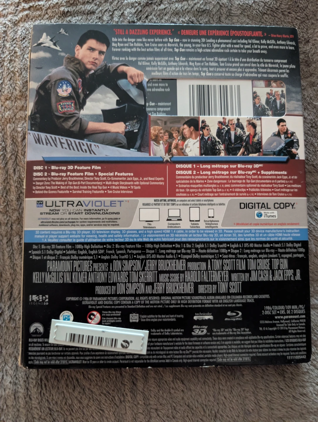 Top Gun Limited 3D Edition Blu-ray + Digital Copy - photo 2