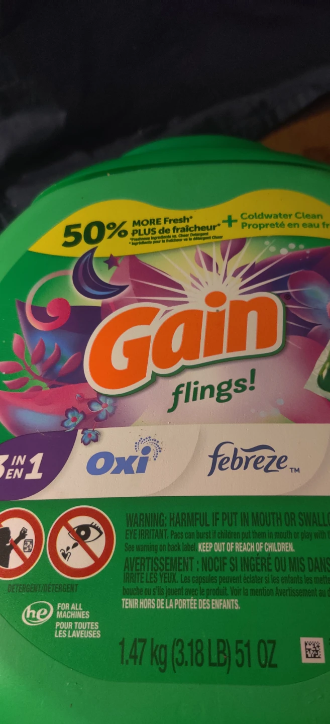 Gain Flings Moonlight Breeze Laundry Detergent Pods - photo 5