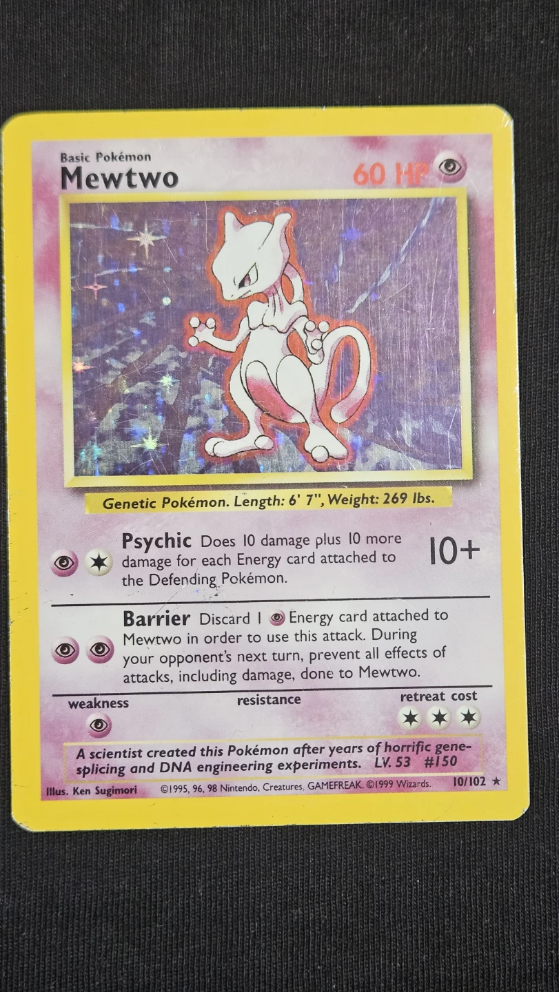 Mewtwo Holo Base Set Pokemon Card - photo 2