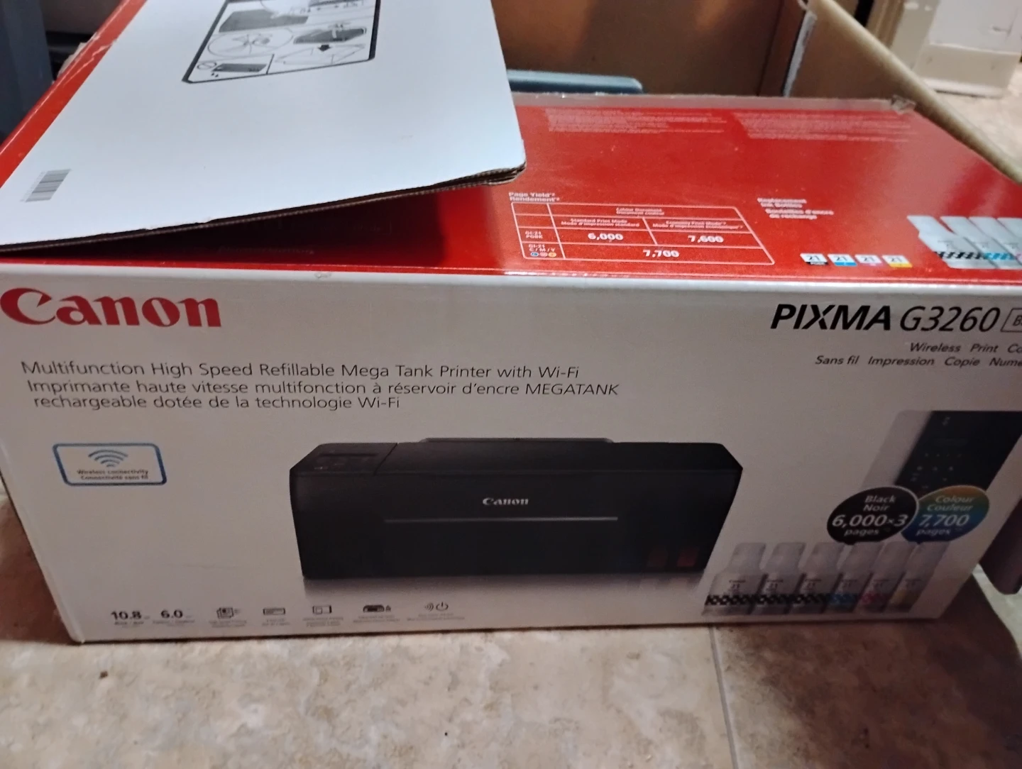 Canon PIXMA G3260 All-In-One Mega Tank Printer - Black