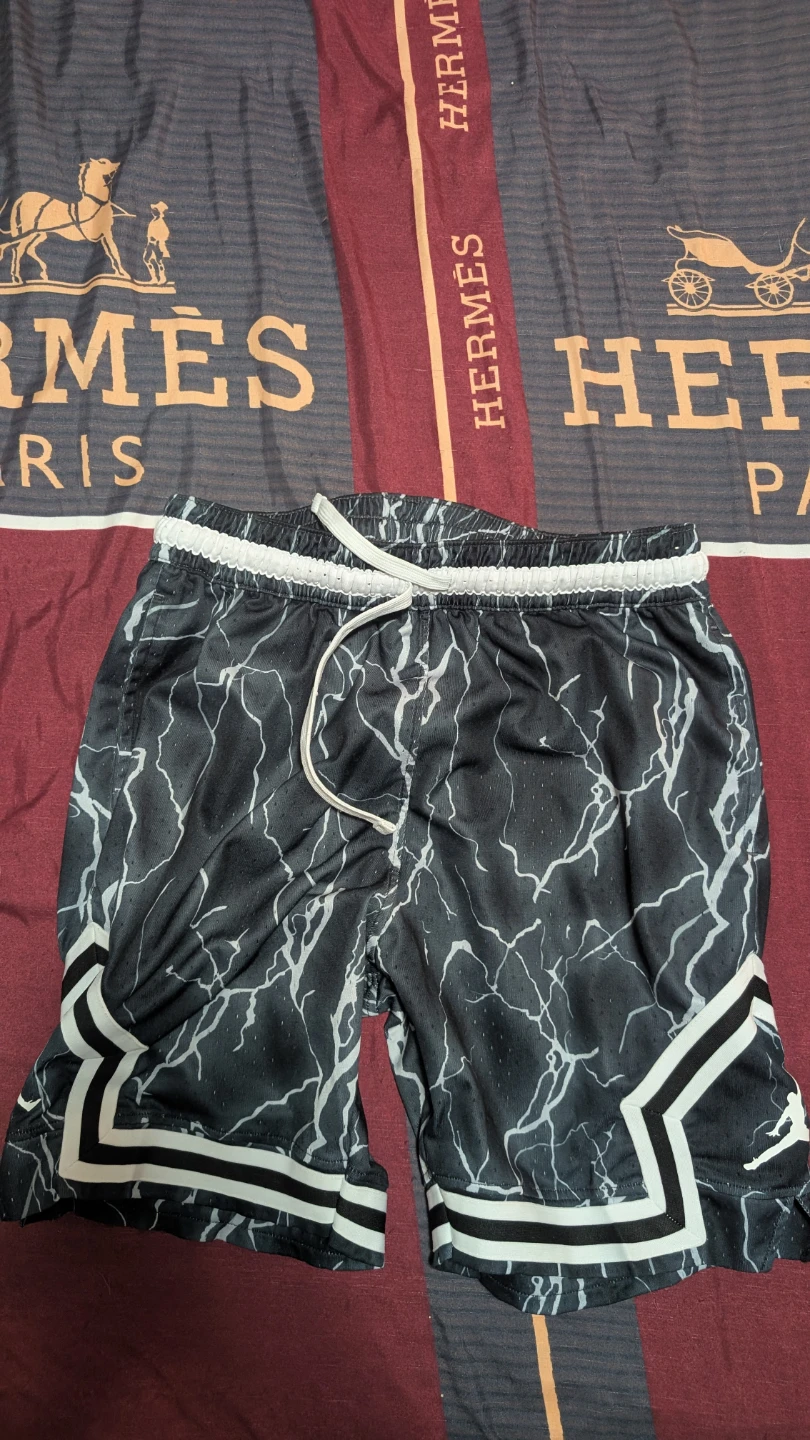 Jordan Black Lightning Print Basketball Shorts