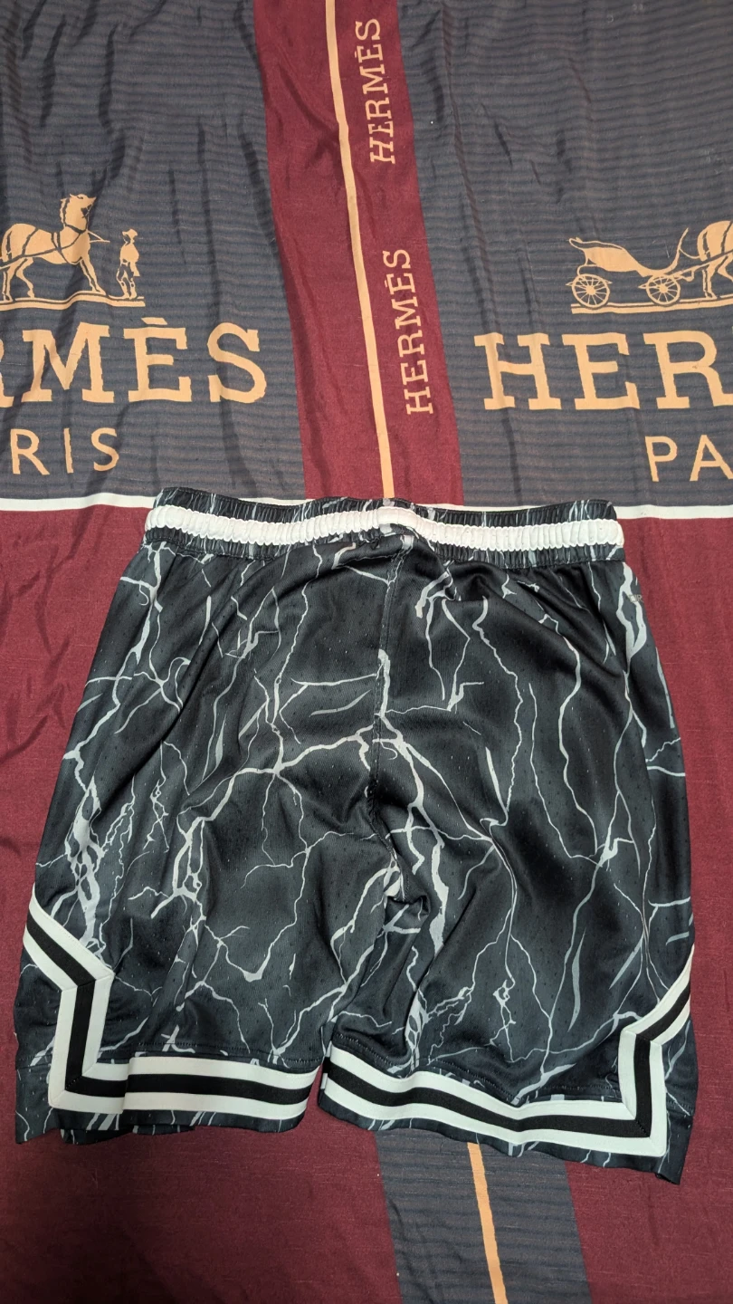 Jordan Black Lightning Print Basketball Shorts - photo 2