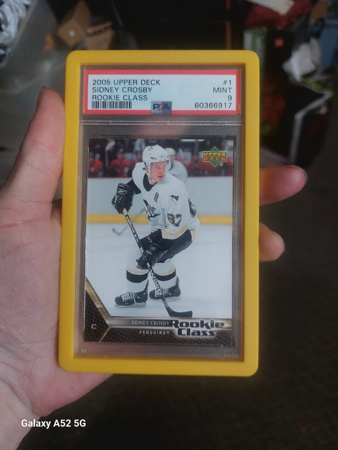 2005 Upper Deck Sidney Crosby Rookie Class RC PSA 9 Mint Card - photo 2