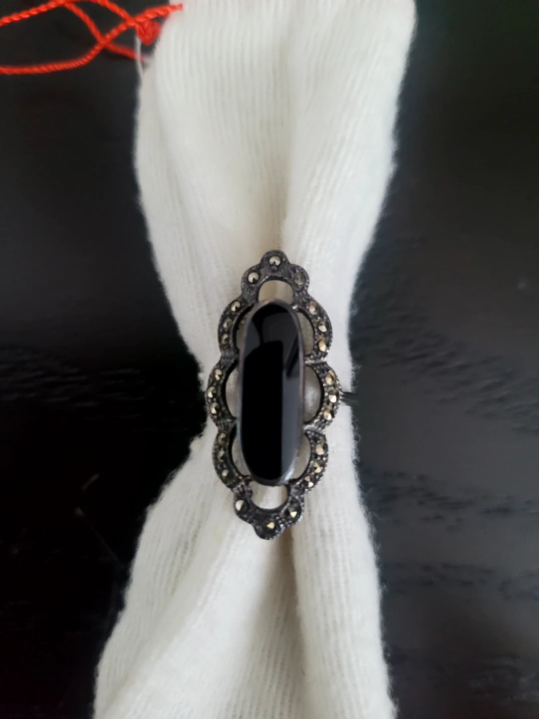 Black Onyx Necklace, Earrings, and Ring Set - photo 4