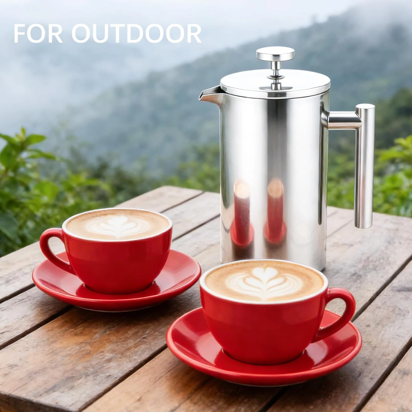 STAINLESS STEEL French Press Coffee Maker 1 Litre - photo 4