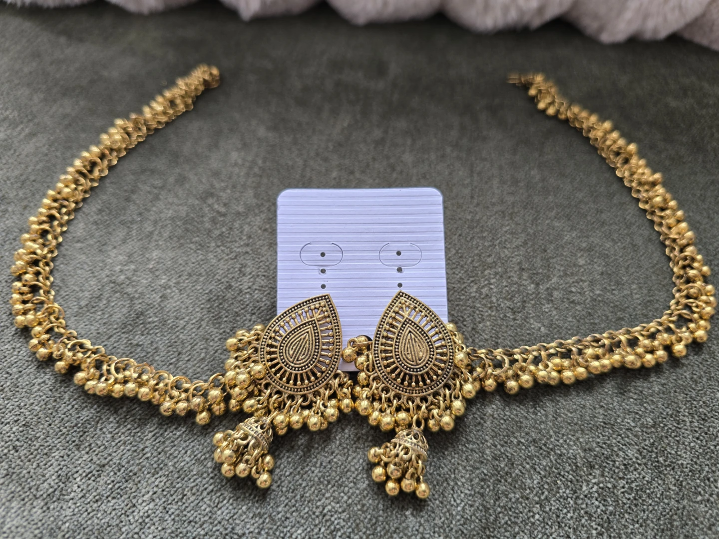 Indian Bollywood Jhumka Earrings Set - photo 4