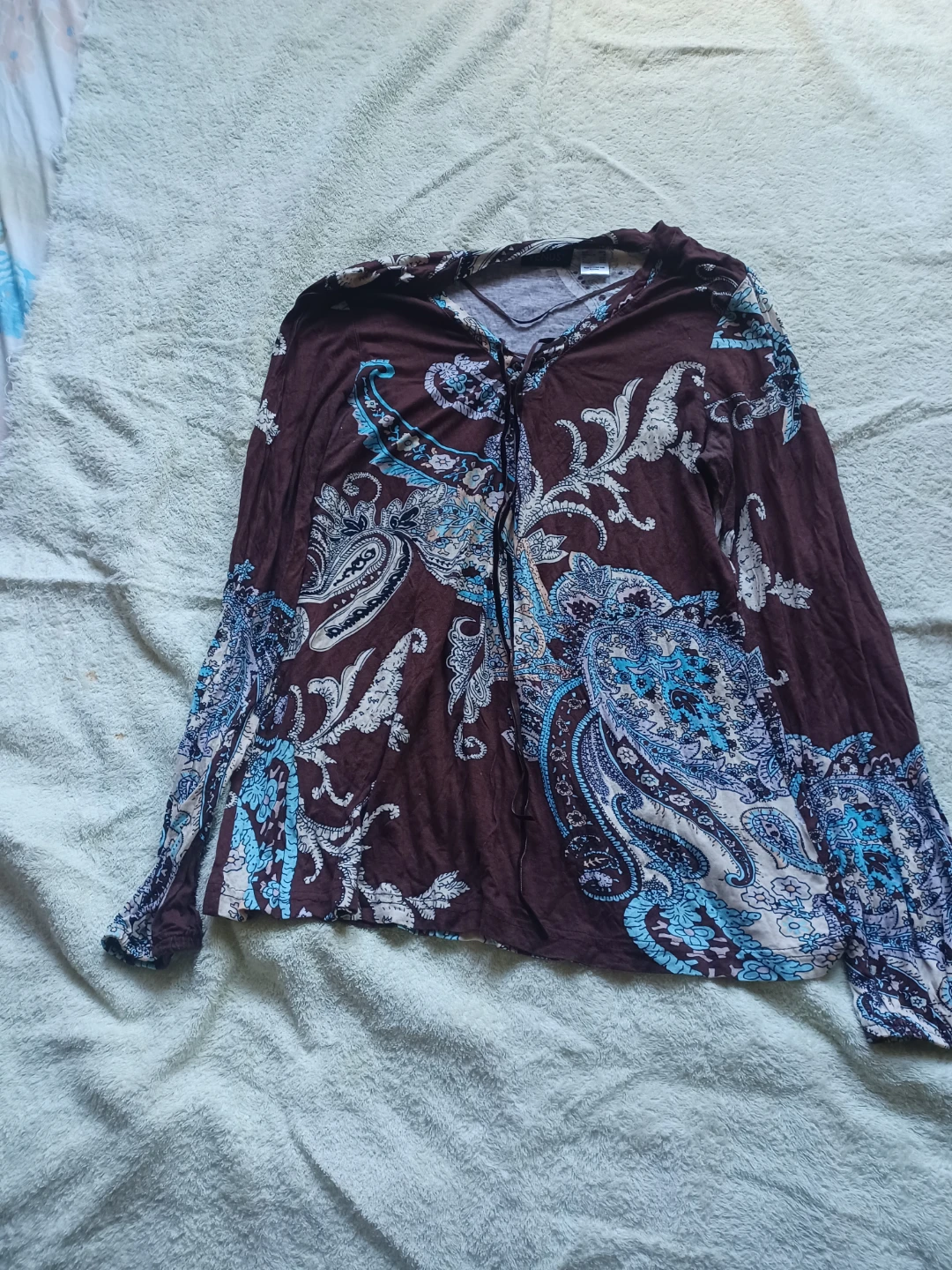 Venus Paisley Print Long Sleeve Top Size M - photo 4