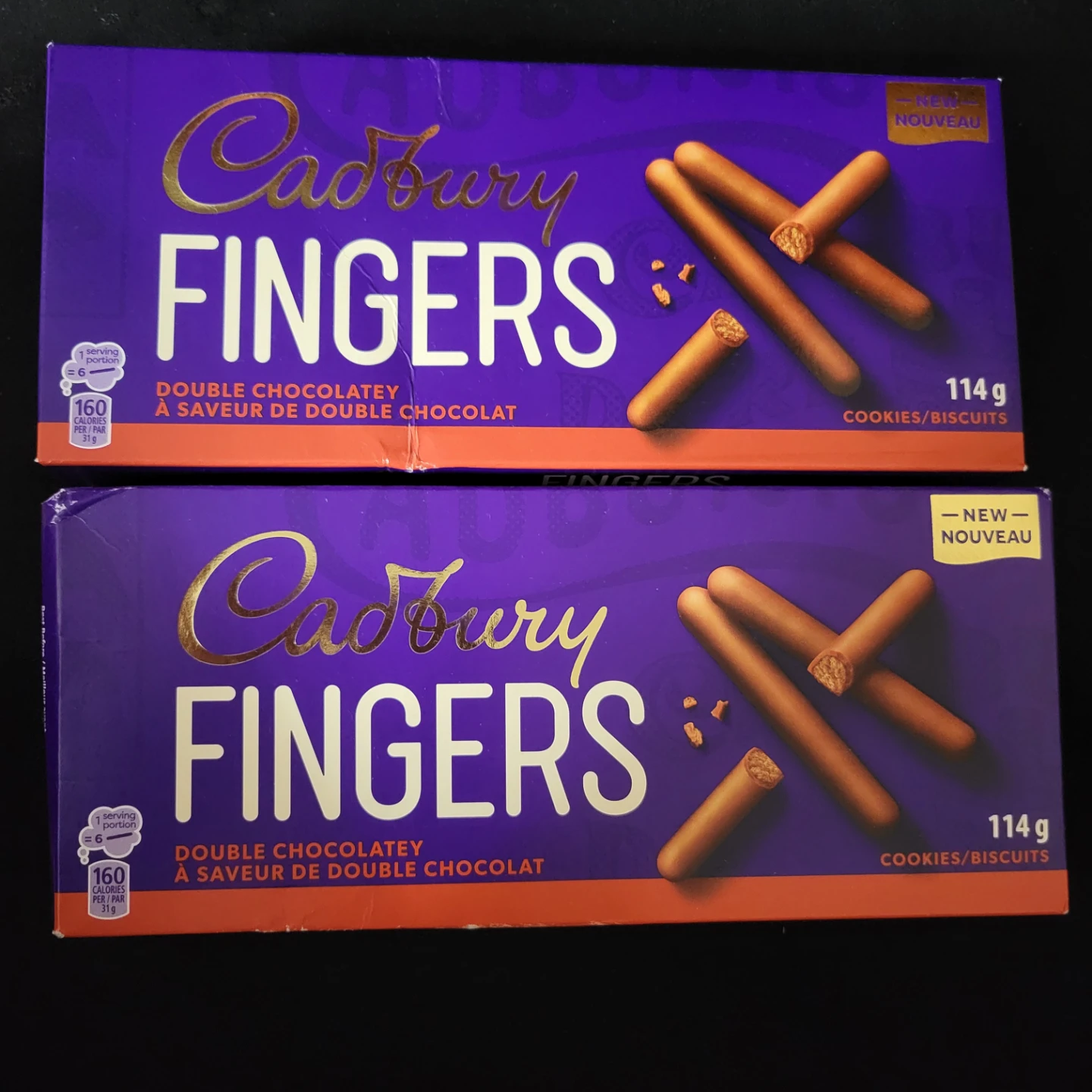 Cadbury Fingers Double Chocolatey Cookies (2 x 114g)