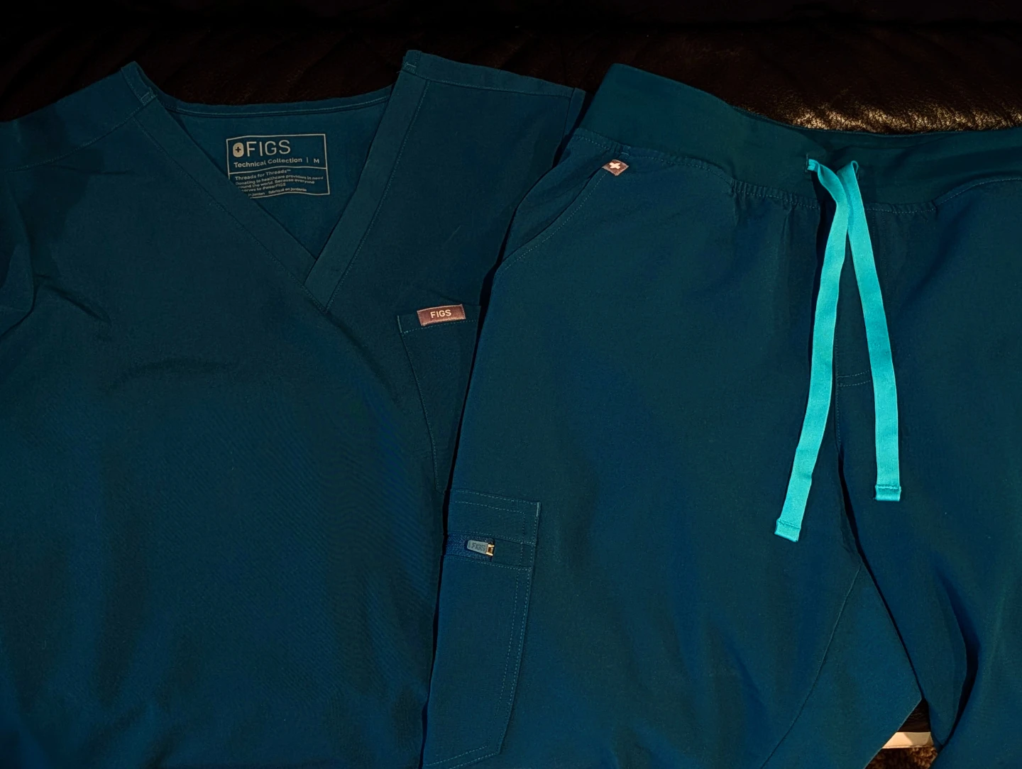 FIGS Technical Collection Scrub Top and Pants Set