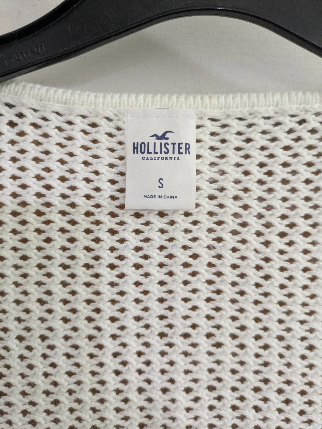 Hollister White Crocheted Square Neck Crop Top - Small - photo 2