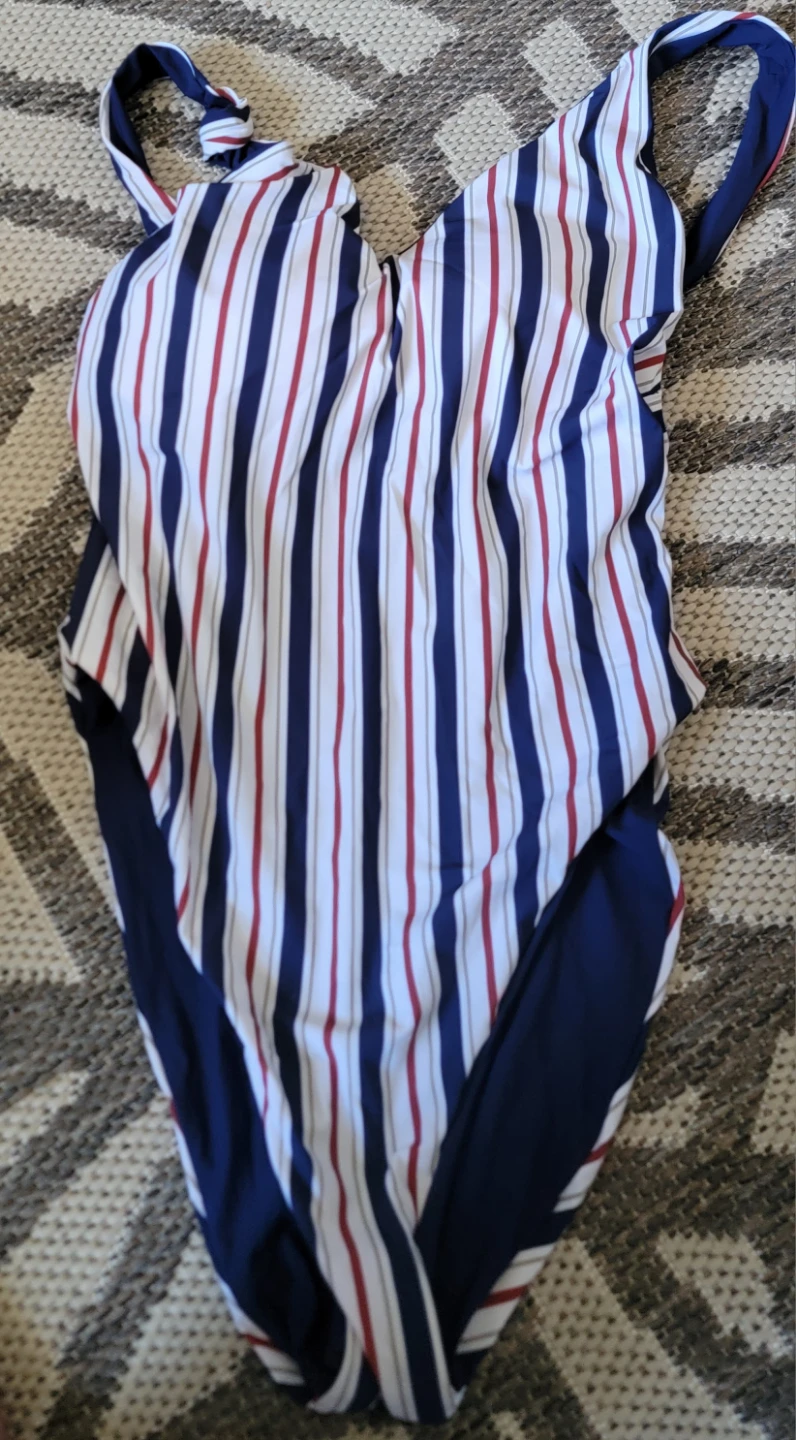 Striped One-Piece Swimsuit