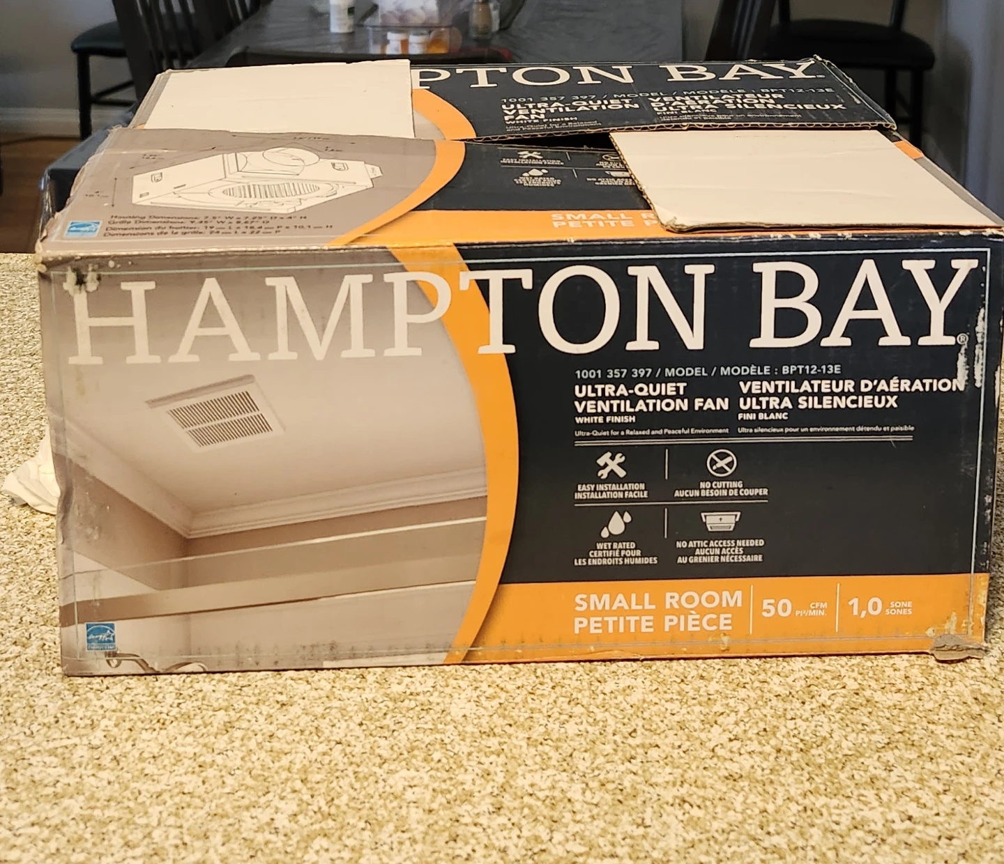 Hampton Bay Ultra-Quiet Ventilation Fan BPT12-13E