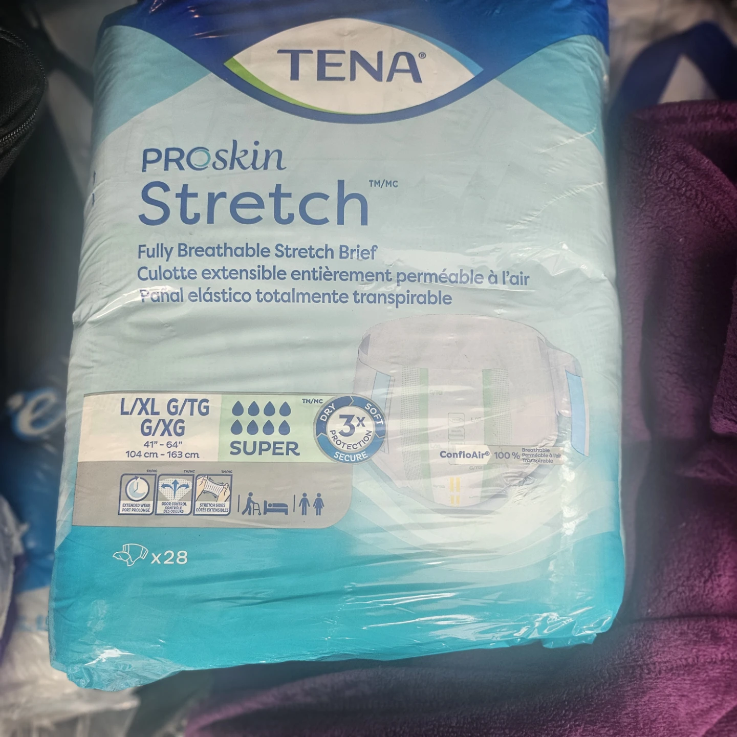 TENA ProSkin Stretch L/XL Super Briefs (28 count)