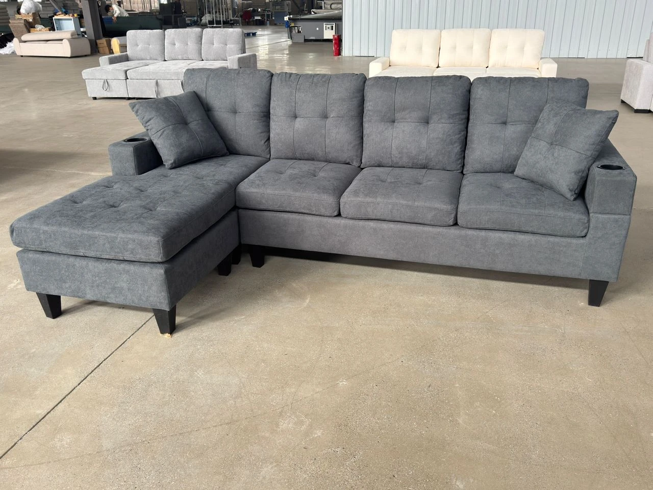 Sectional Sofa with Chaise and Cup Holders - photo 2
