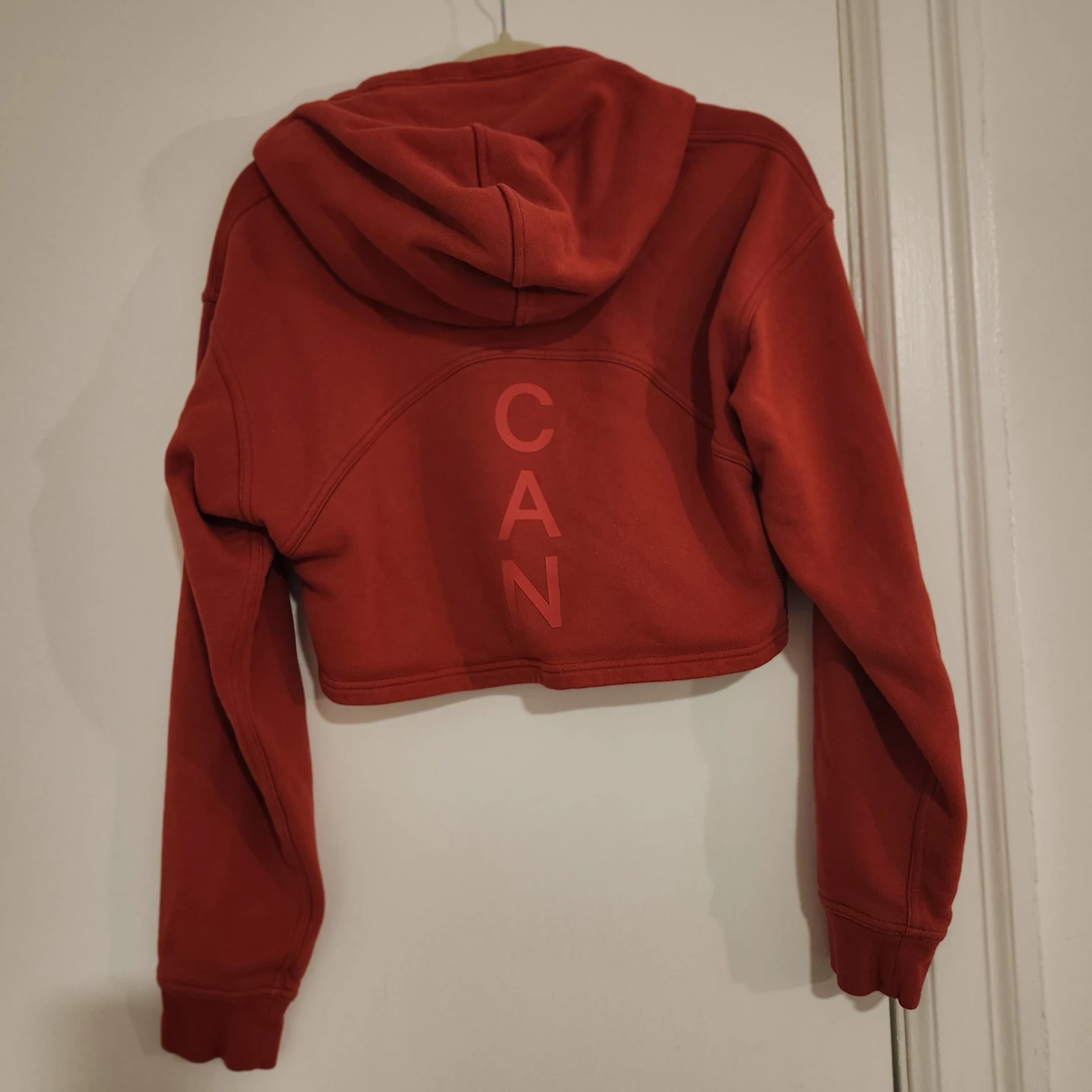 Lululemon Canada Cropped Hoodie - Red - Size 8 - photo 3