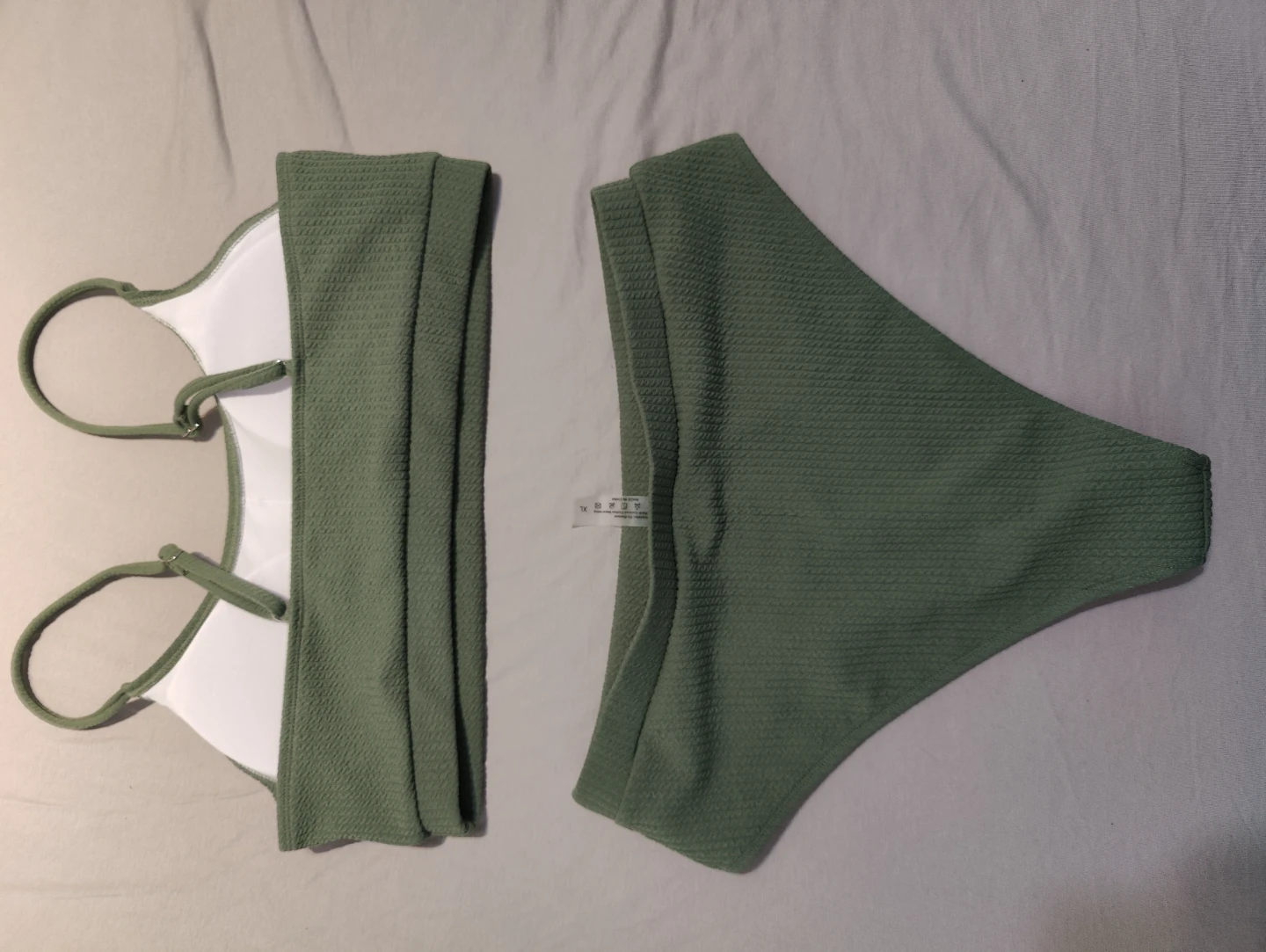 Women's Textured Bikini Set - Olive Green - photo 2