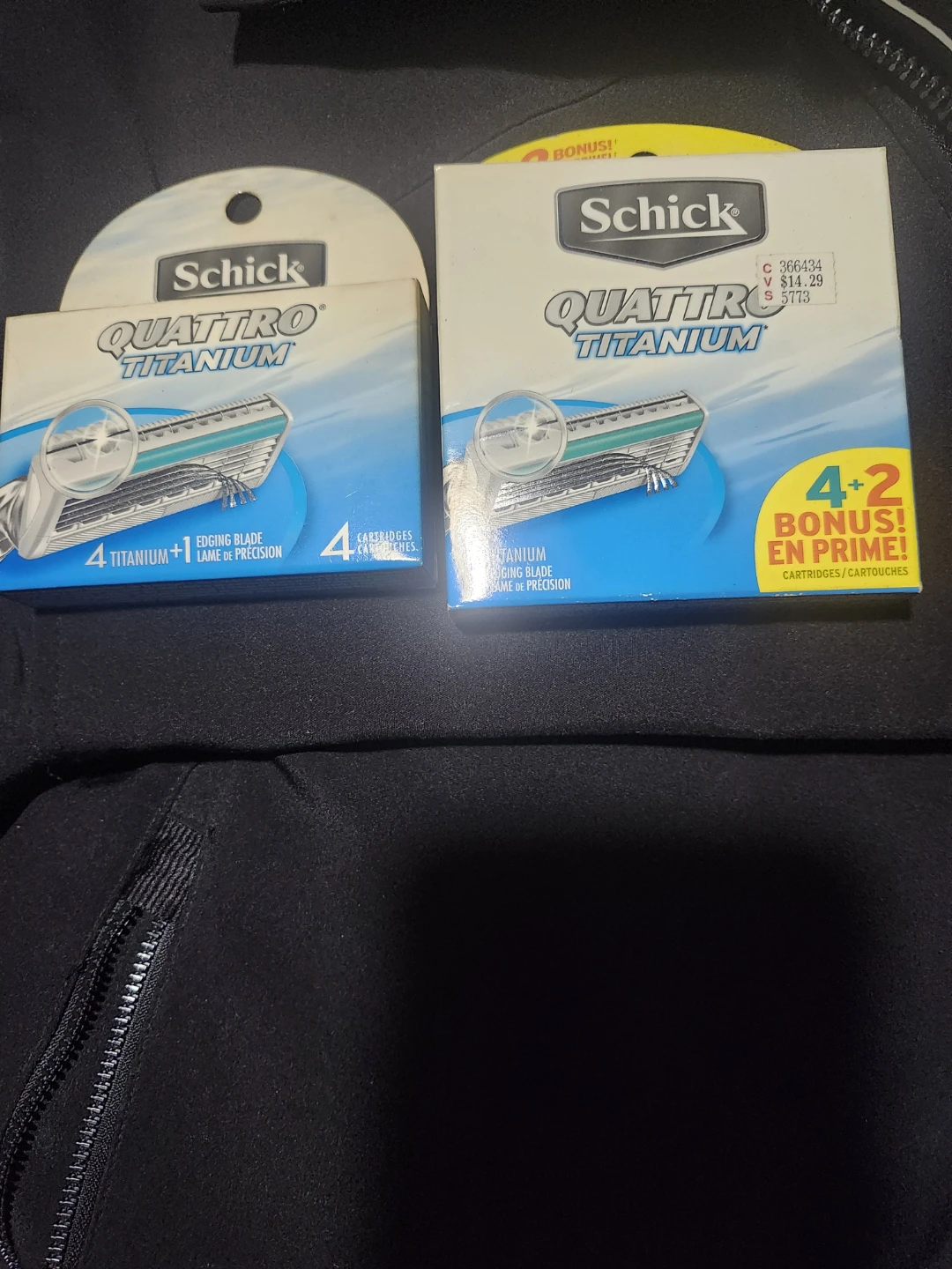 Schick Quattro Titanium Razor Blade Cartridges - 4+2 Bonus Pack