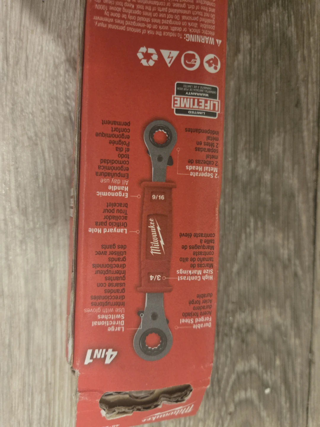 Milwaukee 4IN1 Ratchet with 2 Seperate Metal Heads