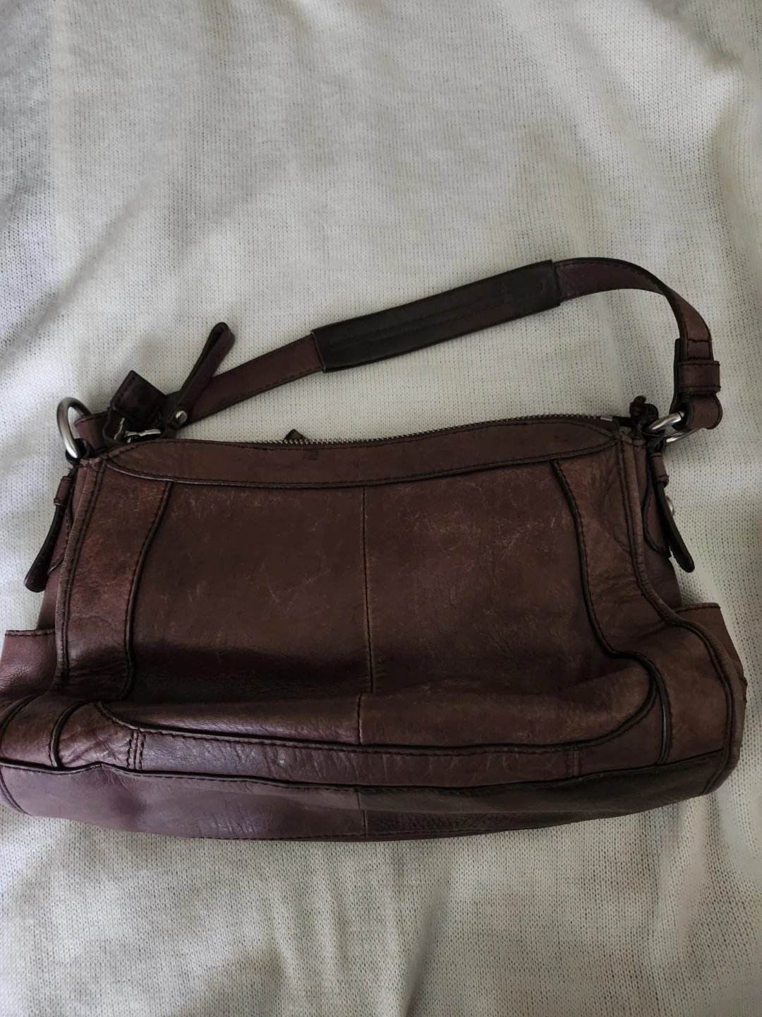 Fossil Brown Leather Shoulder Bag - photo 3