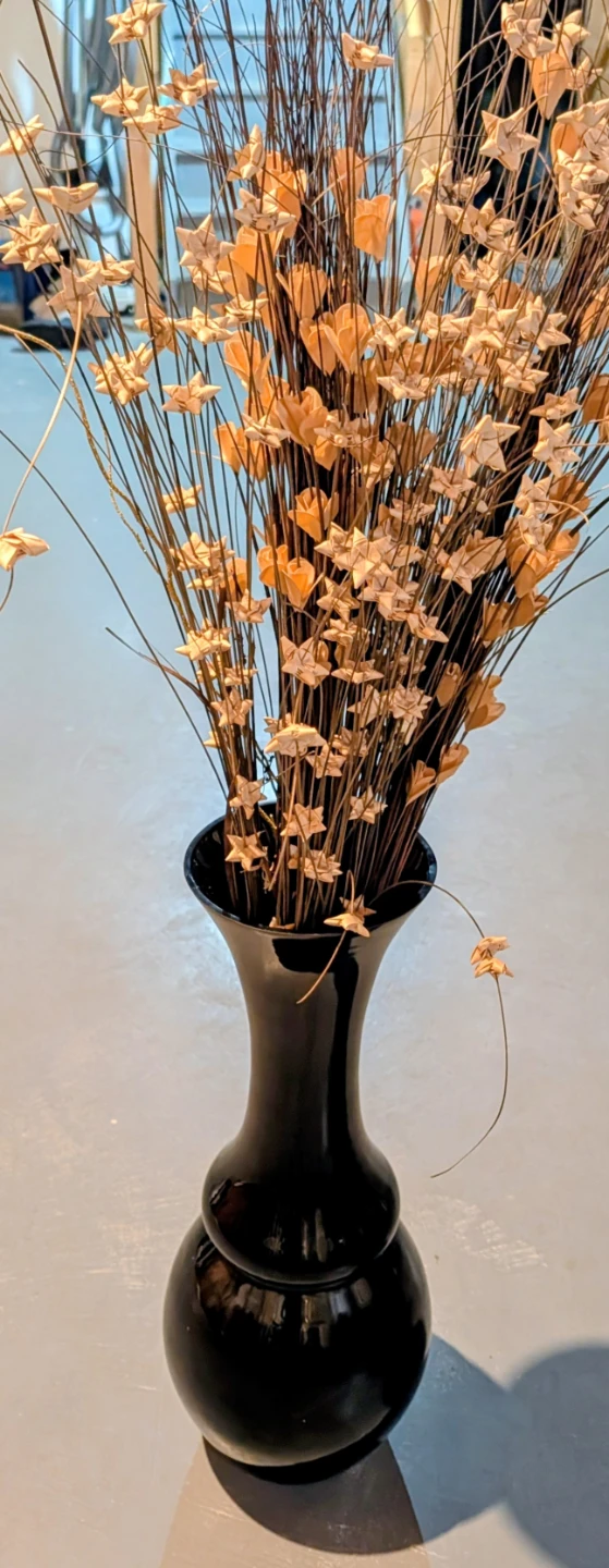 Black Vase with Decorative Branches - photo 2