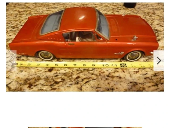 16" Japan Tin Friction 1965 Ford Mustang Fastback Car