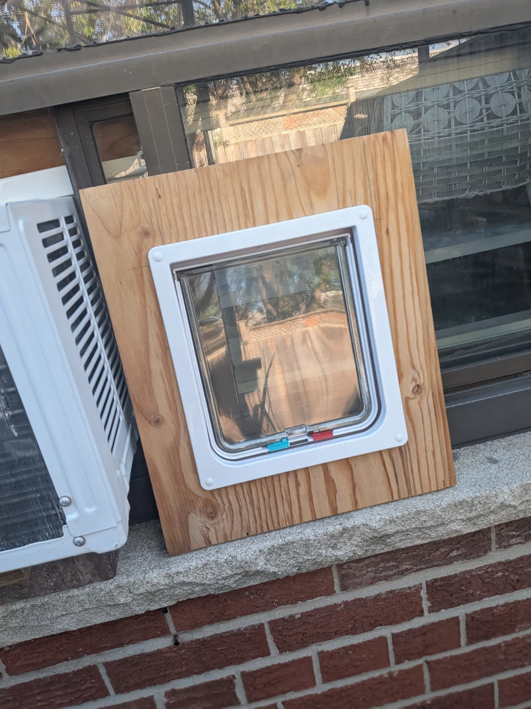 Pet Door with Wooden Mount