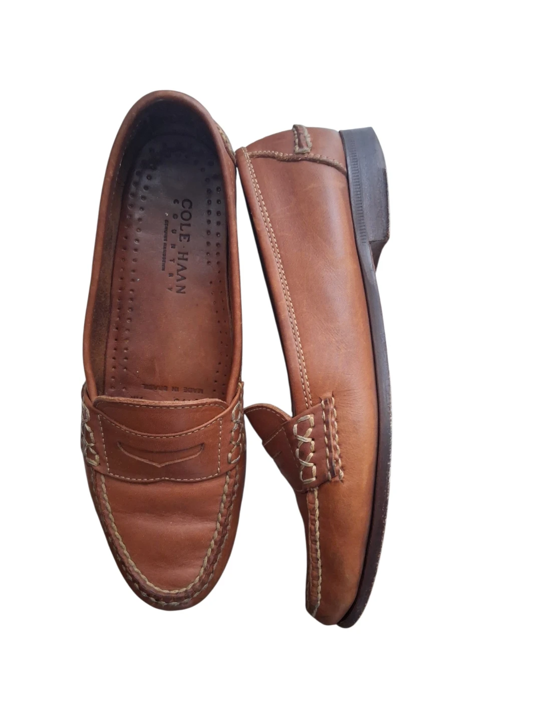 Women's Cole Haan Penny Loafers - Brown Leather