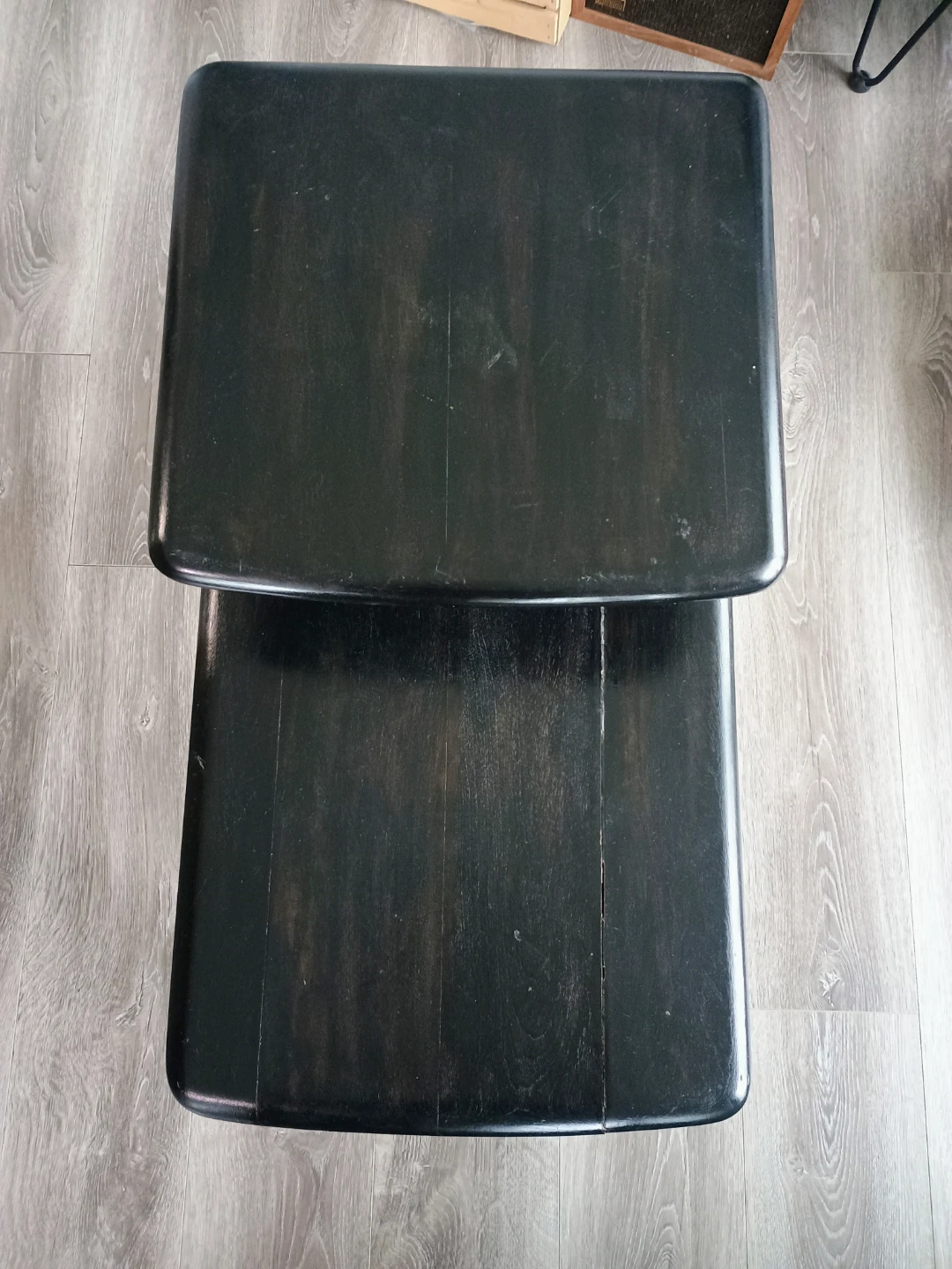 Black Tiered Side Table