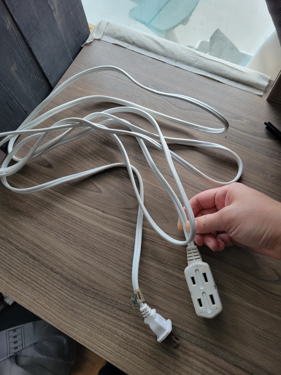 White 3-Outlet Extension Cord