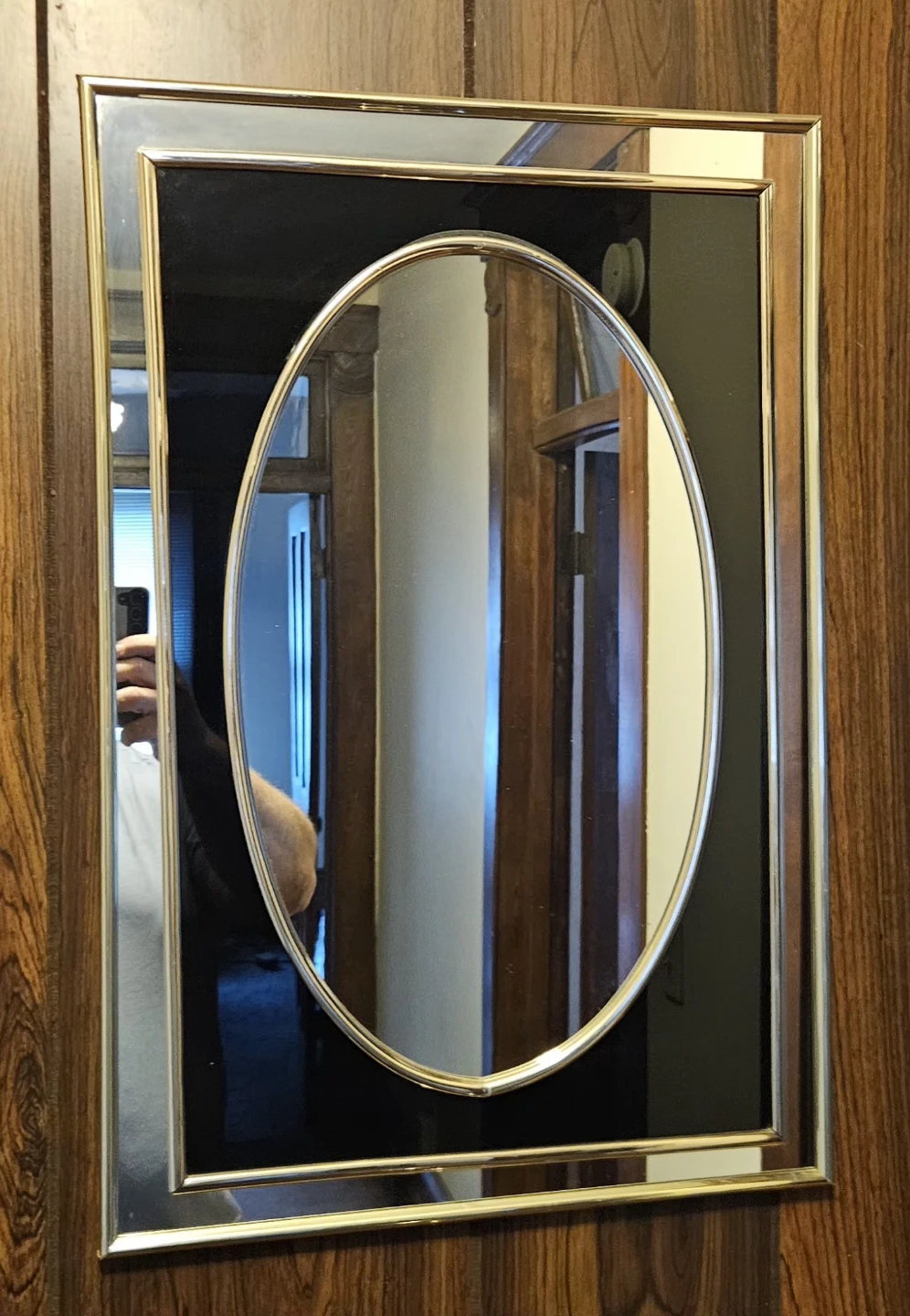 Decorative Wall Mirror with Gold Trim