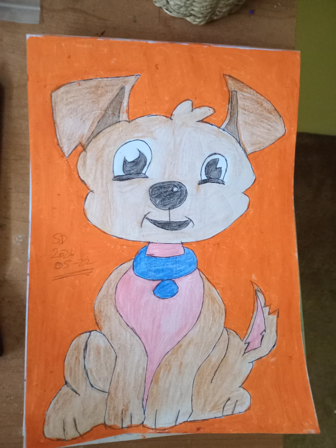 Brown Cartoon Dog by Custom Artist Sherwin