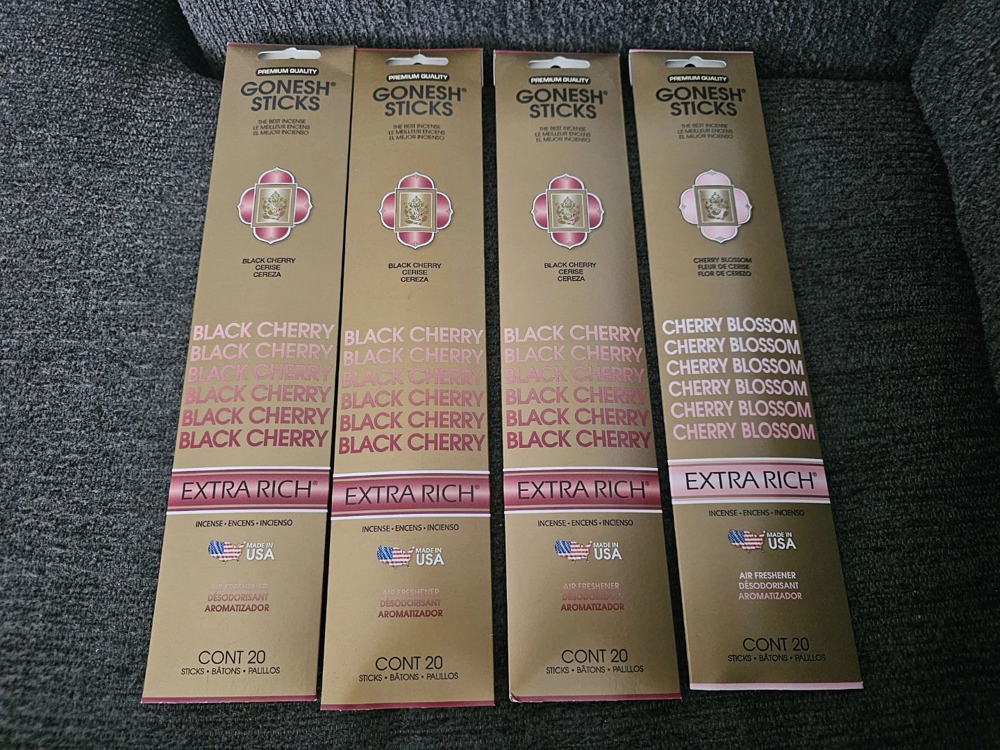 Gonesh Sticks Incense - Black Cherry & Cherry Blossom