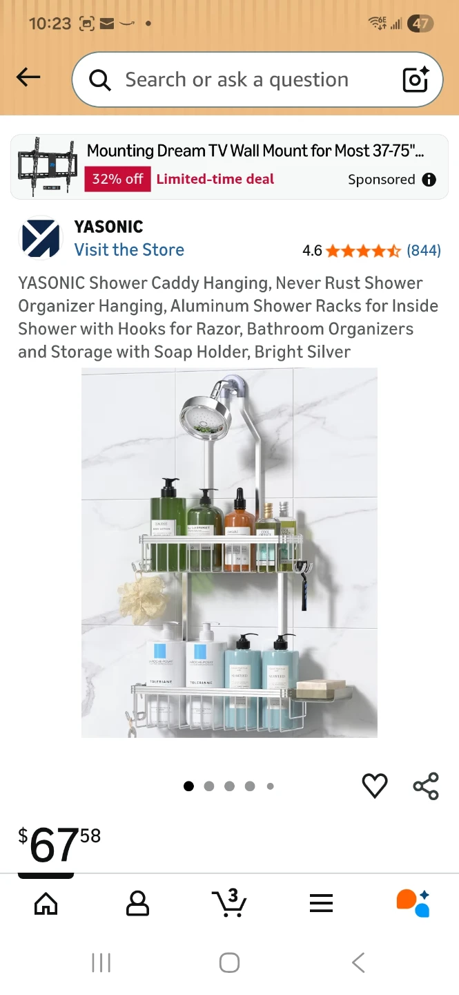 YASONIC Shower Caddy Organizer - Model YS-432 - photo 5
