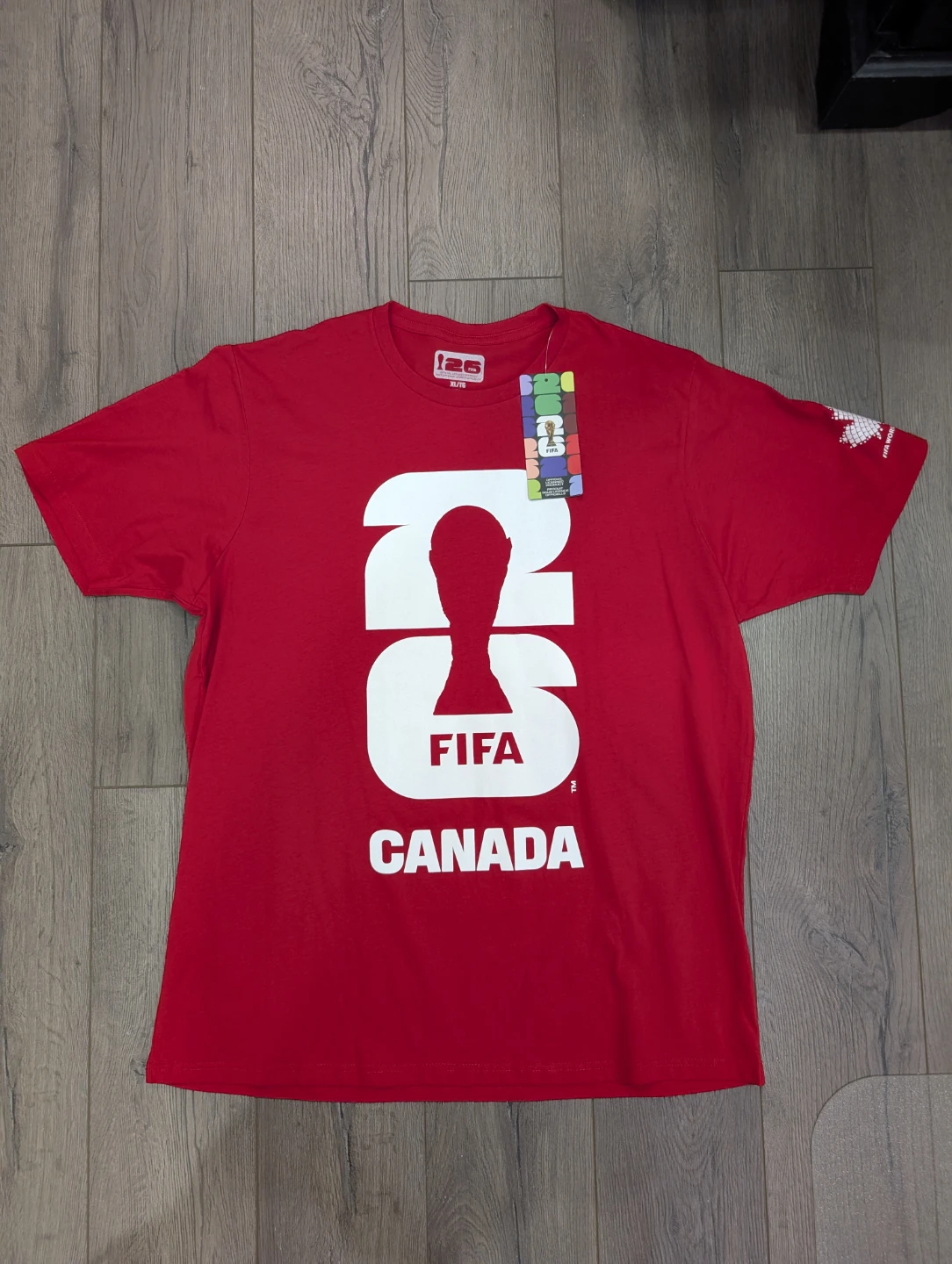 NWT - 2026 FIFA Canada Red T-Shirt Size XL