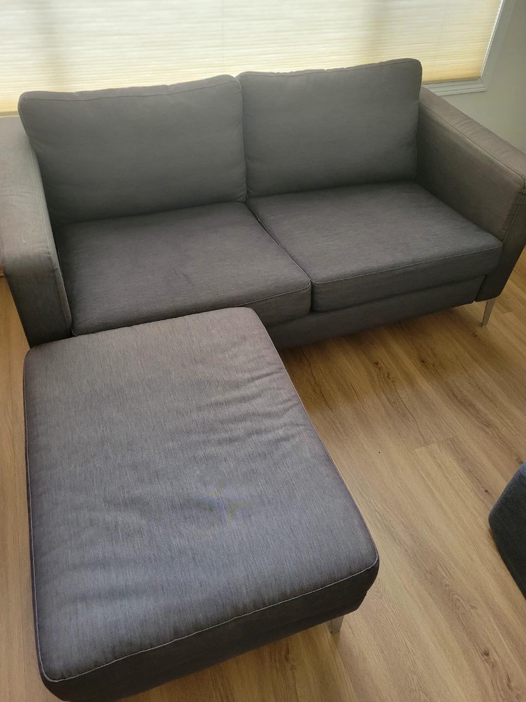 IKEA Grey Sofa with Ottoman