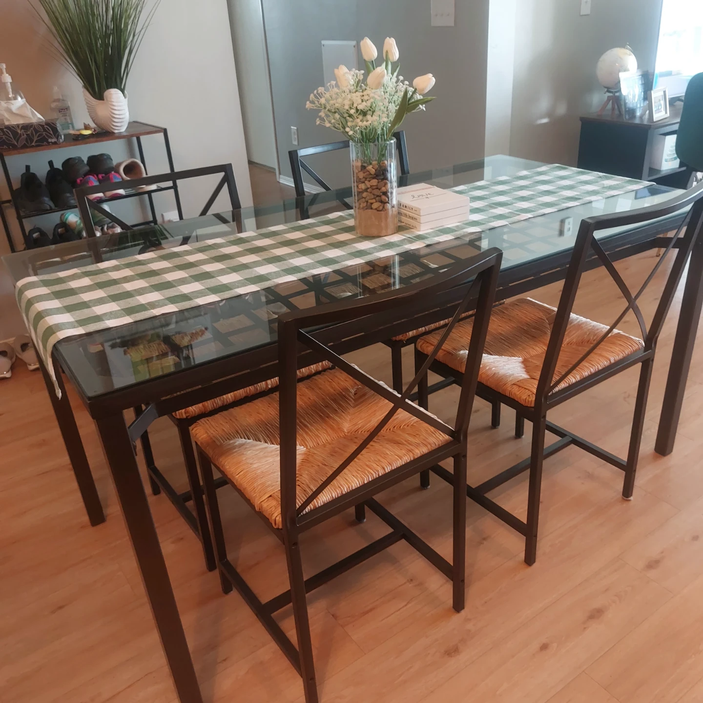 Glass Top Dining Table with 4 Chairs - photo 3