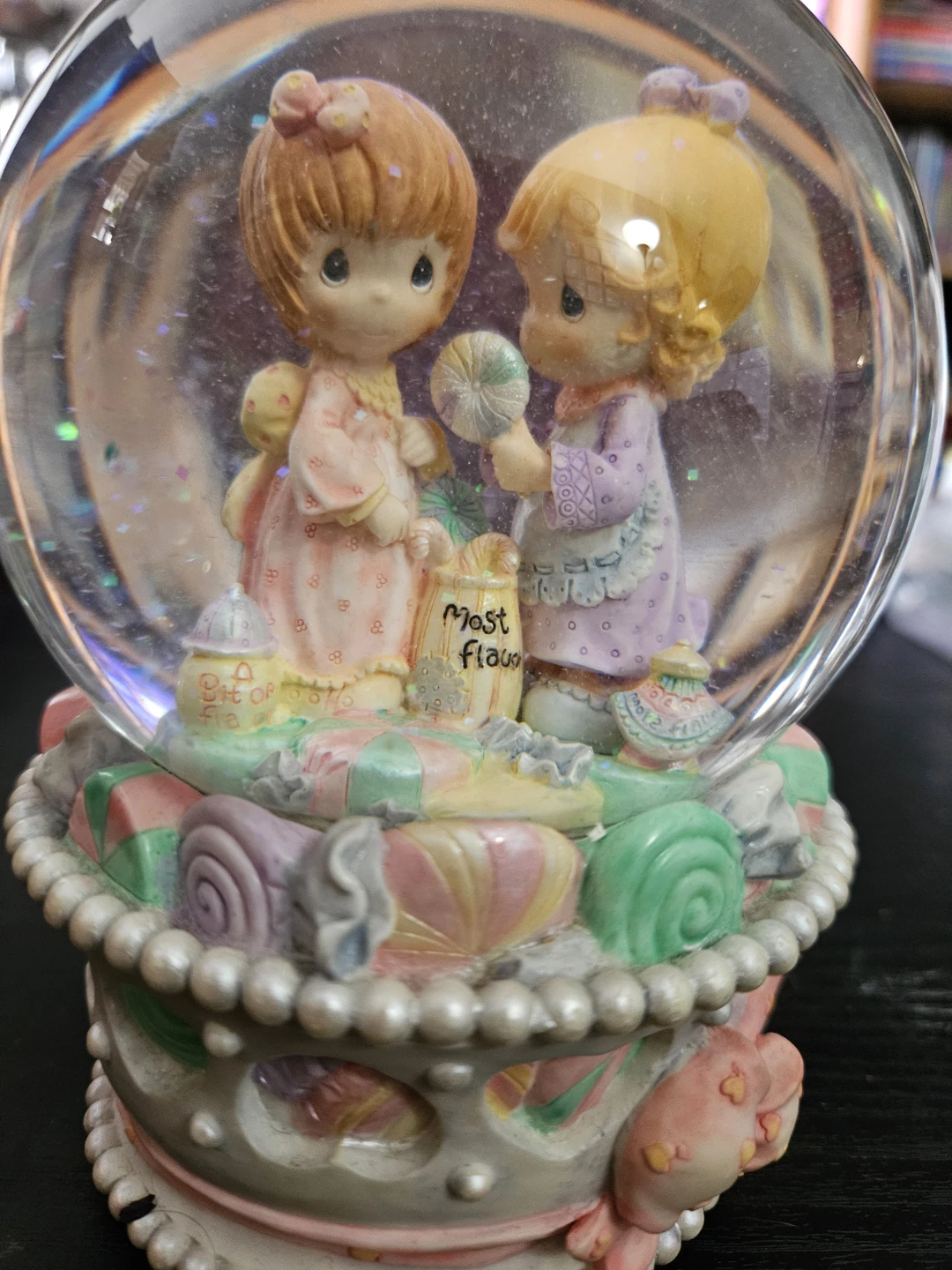 Precious Moments "The Magic Flute" Musical Snow Globe