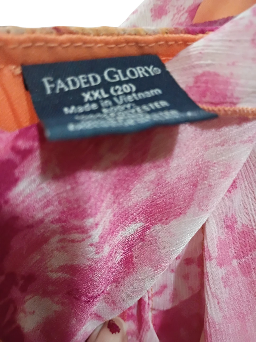 Women's Maxi Sundress pink Orange Floral Size XL - photo 2