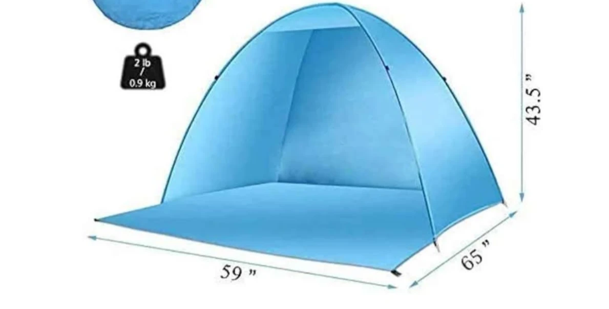 Light Blue Pop-Up Beach Tent - photo 2